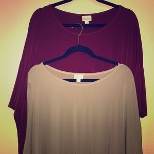 🌟LulaRoe Irma 2XL Two-Pack Solids NWT🌟